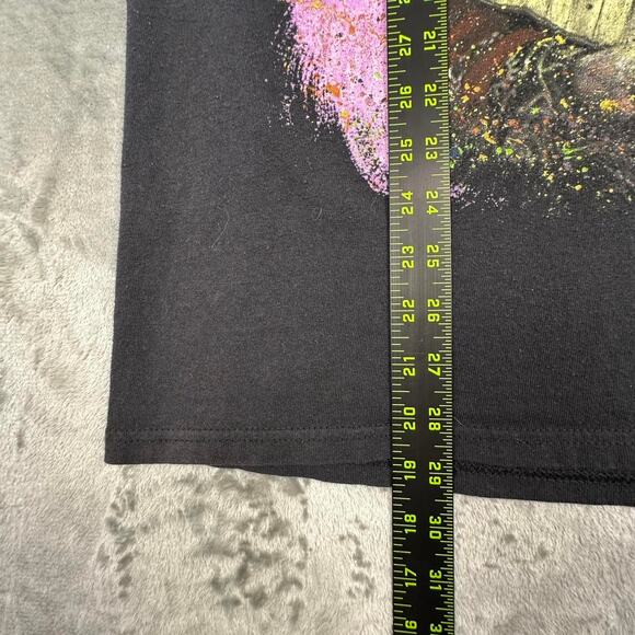 Jimi Hendrix Stephen Fishwick Icons Big Print AOP Black Graphic Band T-shirt L - Picture 5 of 5